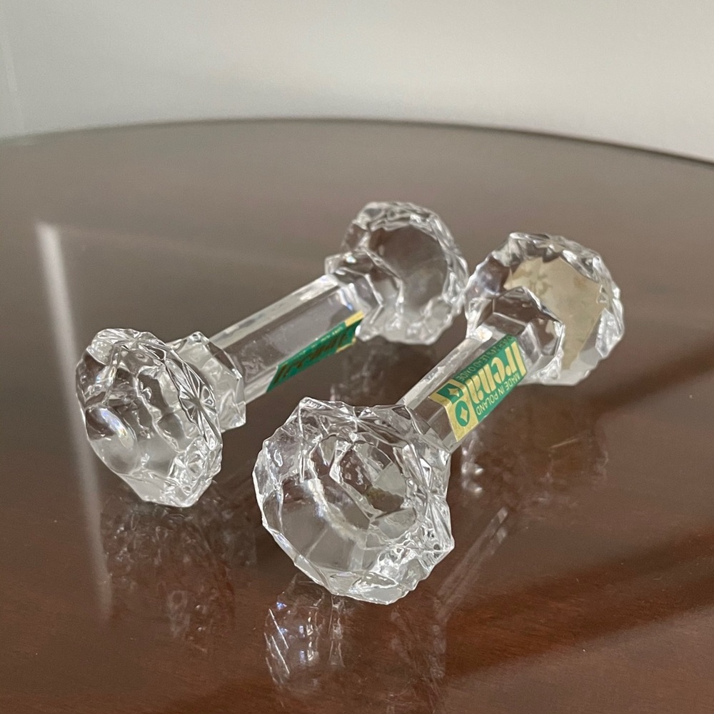 Vintage Crystal Knife Rests by Imperial